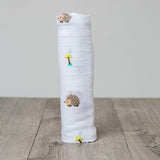 Lulujo Baby™  Happy Hedgehog Muslin Cotton Swaddling Blanket by Mary Meyer