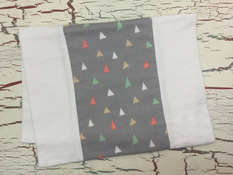 Camping Bear and Hedgehog Triangle Burp Cloth