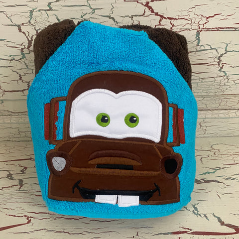Hooded Bath Towel Tow Truck
