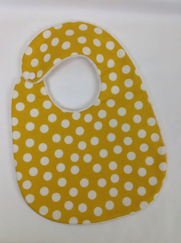 Mustard and Eggshell Crazy Dot Bib