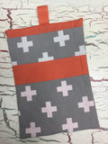 Crosses on Gray Diaper/Wipee Case