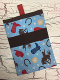 Rodeo Rider Blue Diaper/Wipee Case