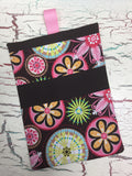 Carnival Bloom in Brown Diaper/Wipee Case
