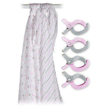 Lulujo Baby™ Pink Swaddles & Clips by Mary Meyer