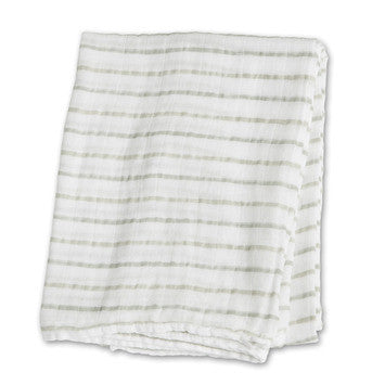 Lulujo Baby™ Grey Messy Stripe Muslin Cotton Swaddling Blanket by Mary Meyer