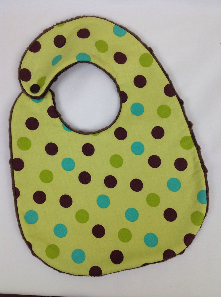 Lime with Dots Bib