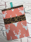 Buck Forest in Peach Diaper/Wipee Case