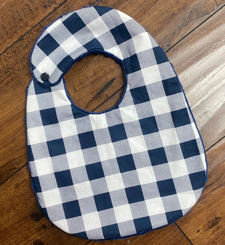 Navy Buffalo Check Bib