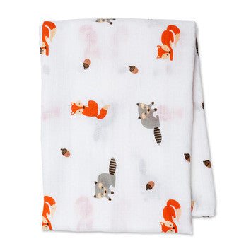 Lulujo Baby™  Forest Friends Muslin Cotton Swaddling Blanket by Mary Meyer