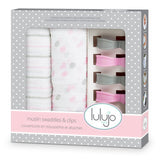 Lulujo Baby™ Pink Swaddles & Clips by Mary Meyer