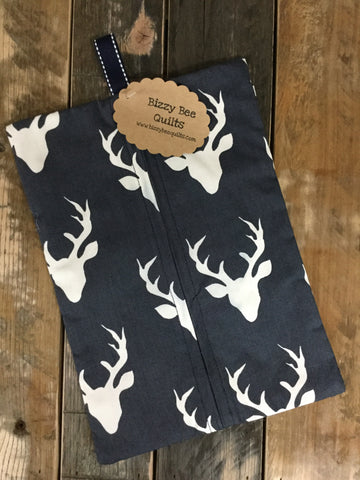 Buck Forest in Twilight/Gray Diaper/Wipee Case