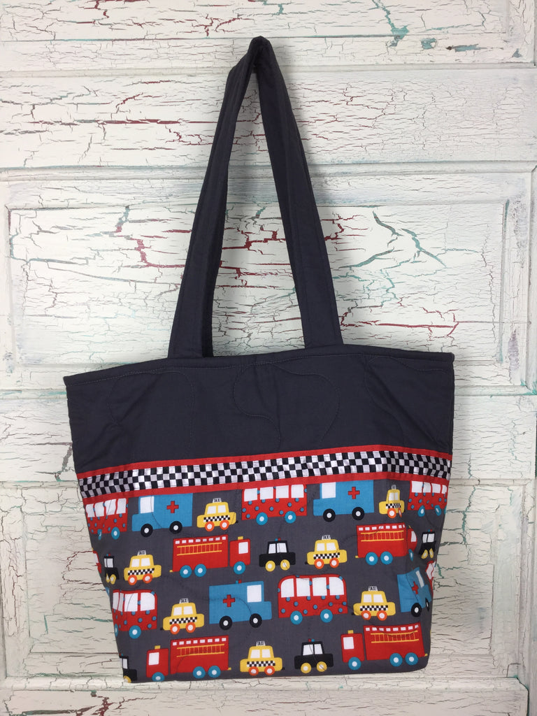 Ready, Set, Go Toy Trucks Retro XL Bag