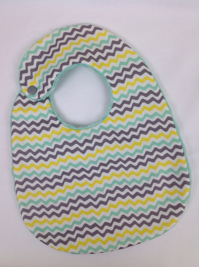 Mint and Yellow Wave Bib