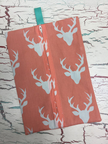Buck Forest in Peach Diaper/Wipee Case