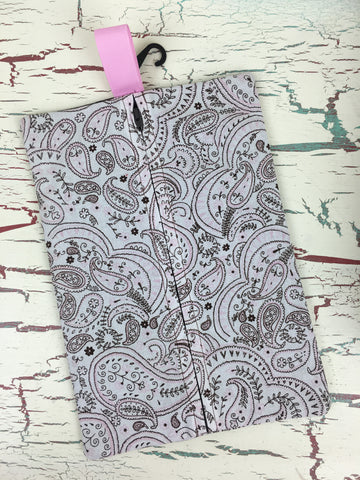 Pink and Brown Paisley Diaper/Wipee Case