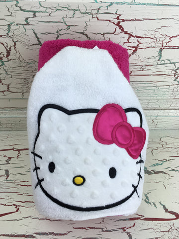 Hooded Bath Towel Pink Cat