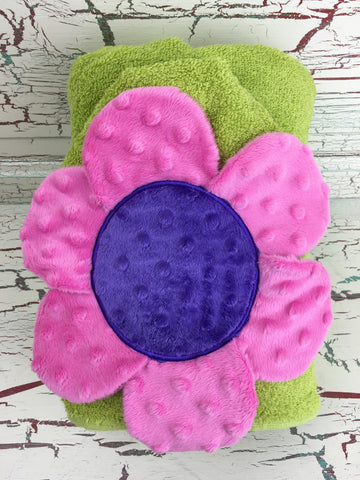 Hooded Bath Towel Flower Pink