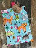 Woodland Gypsy Collage Aqua Diaper/Wipee Case