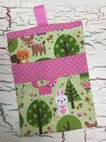 Green Woodland Girl Diaper/Wipee Case