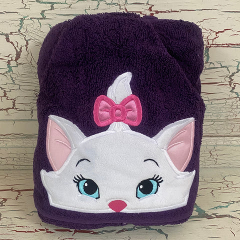 Hooded Bath Towel Sophisticated Kitty