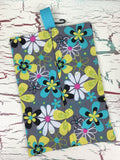 Lagoon Far Out Floral Gray Diaper/Wipee Case