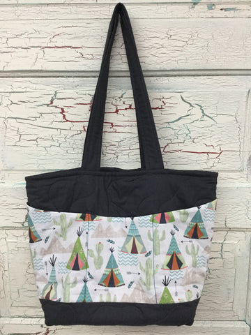 Teepee and Cactus XL Bag