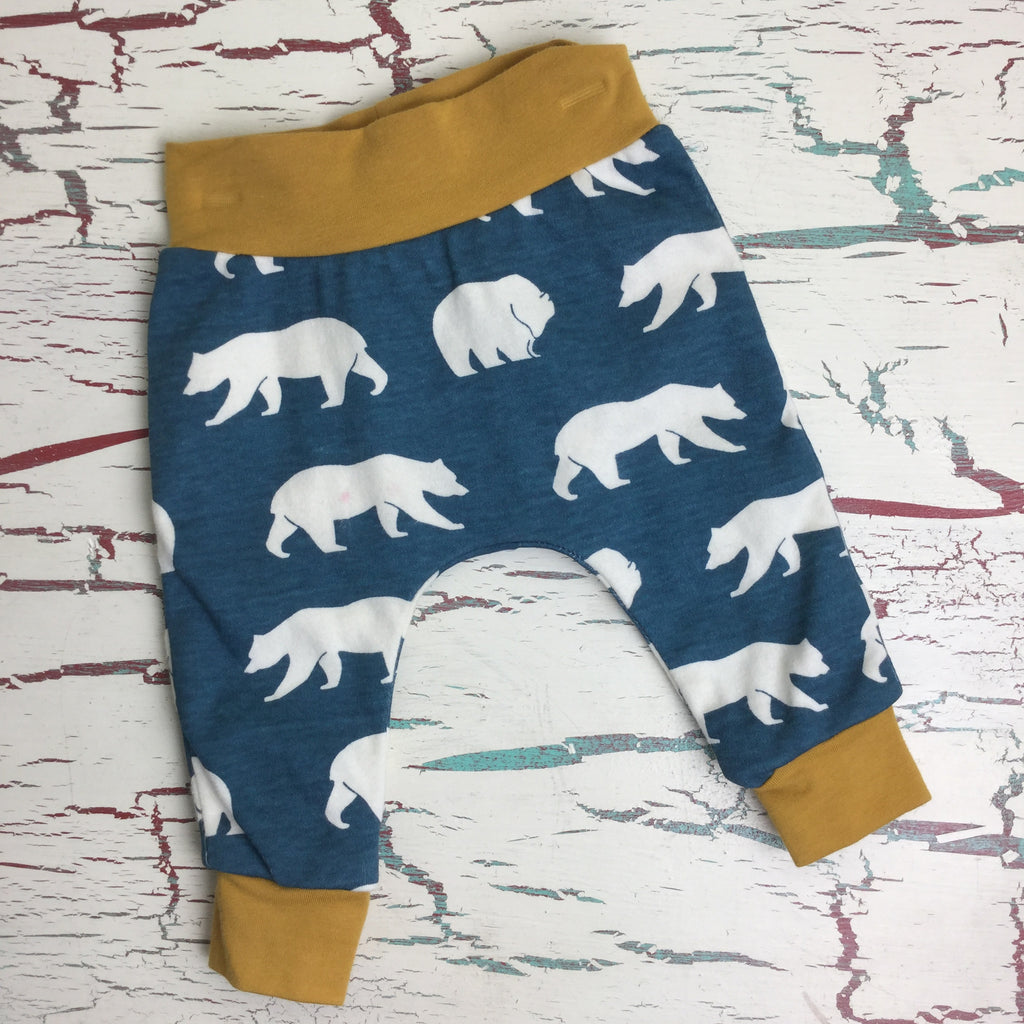 Bear Hike Blue with Mustard Pants