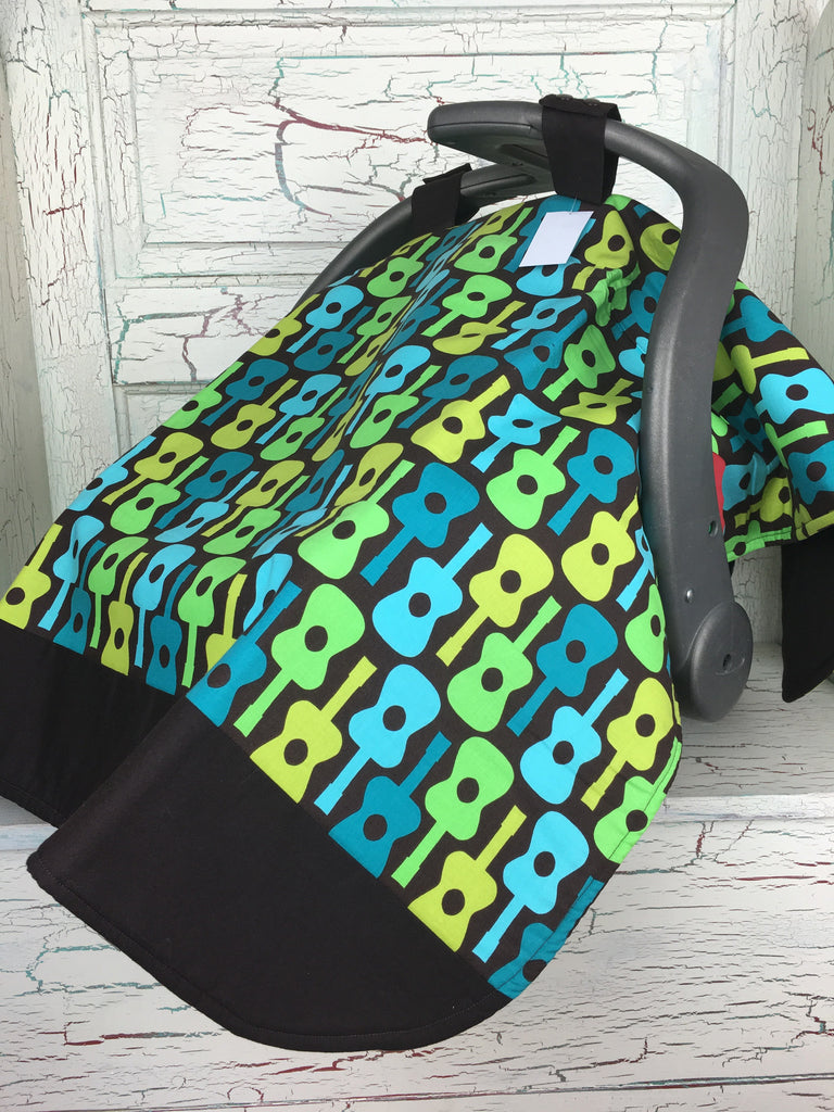Groovy Guitars in Brown Carseat Tent