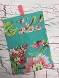 Bliss Bouquet in Teal Diaper/Wipee Case