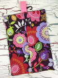 Plum, Coral, Red, and Lavender Floral Diaper/Wipee Case