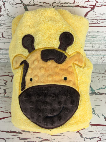 Hooded Bath Towel Giraffe