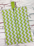 Small Lime Chevron Diaper/Wipee Case