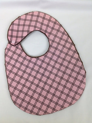 Pink and Brown Diamond Bib