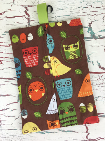 Critter Community Owls Retro Diaper/Wipee Case