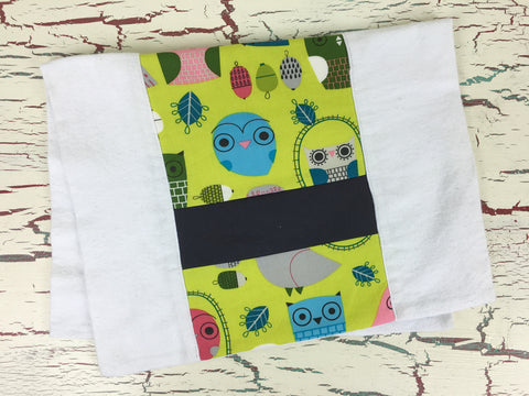 Critter Community Owls Bermuda Burp Cloth